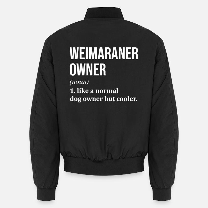 Weimaraner - Bomber unisexe - noir
