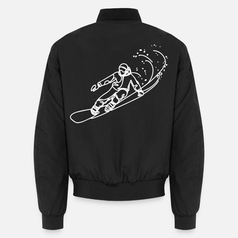 Snowboarder Sketch Unisex Bomber Jacket