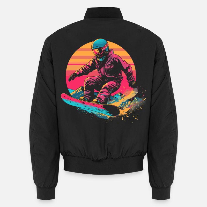 Snowboarder 80s Look - Unisex Bomber Jacket - black