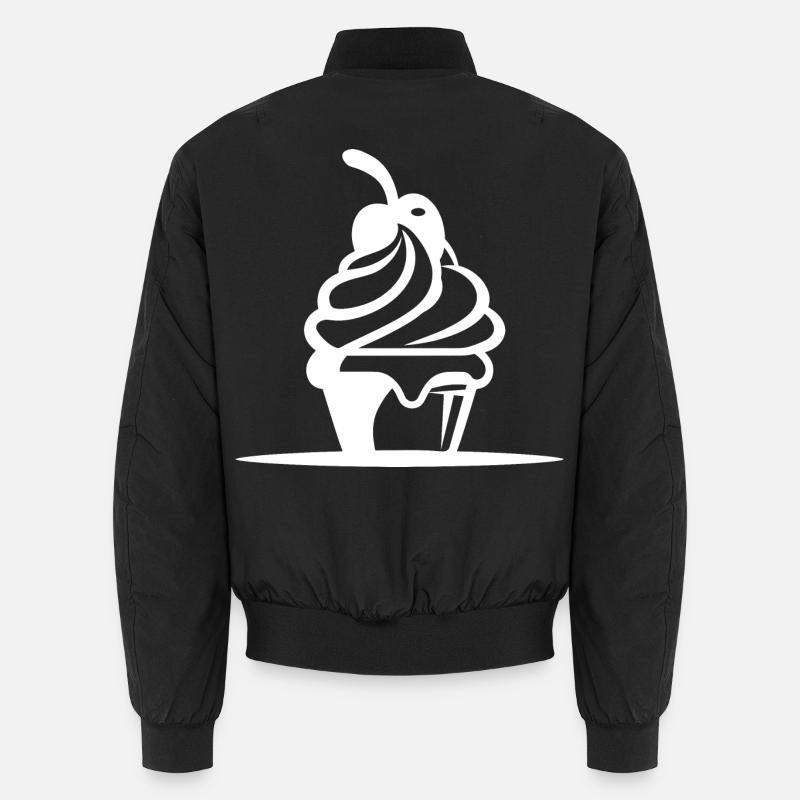 Speiseeis Grafik - Unisex Bomberjacke - Schwarz