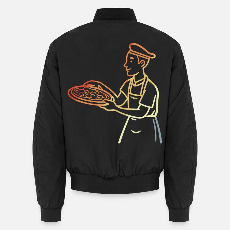 Vintage Pizzabäcker Unisex Bomberjacke