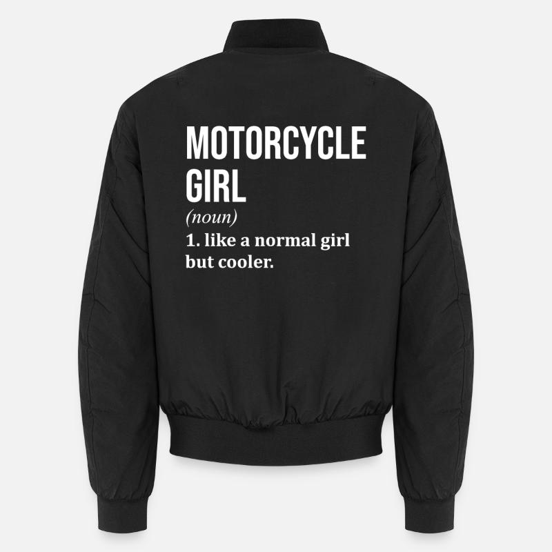 Motorrad - Unisex Bomberjacke - Schwarz