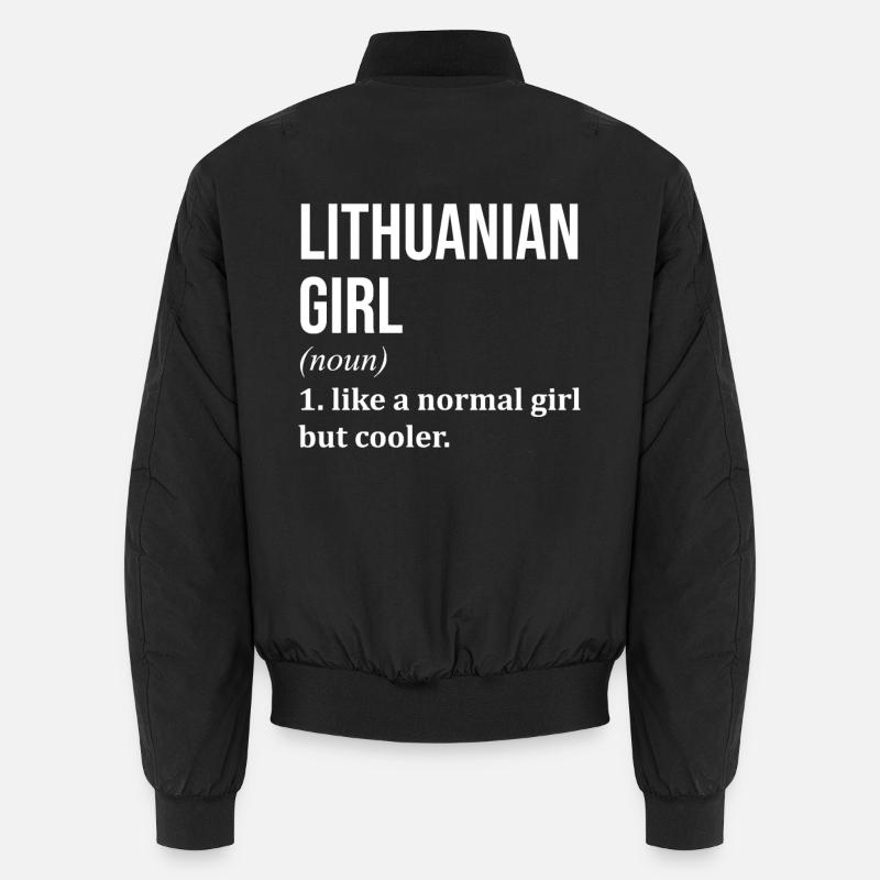 Lithuania - Unisex Bomber Jacket - black