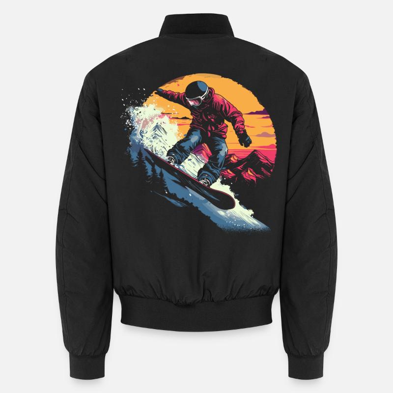 Snowboarder à l’ancienne Bomber unisexe
