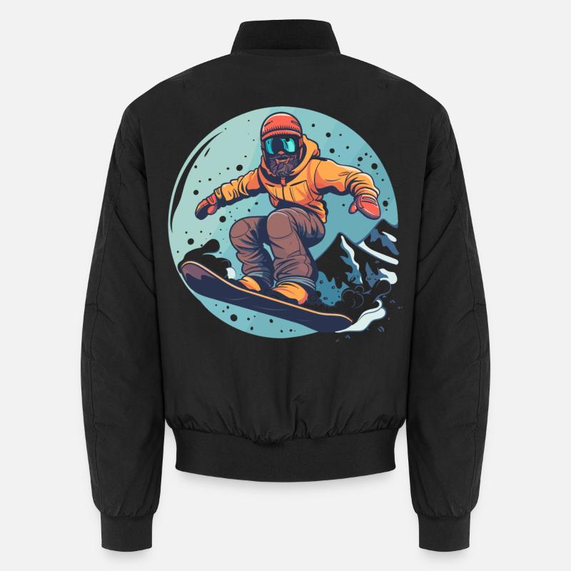 Snowboarding Grafik Unisex Bomberjacke