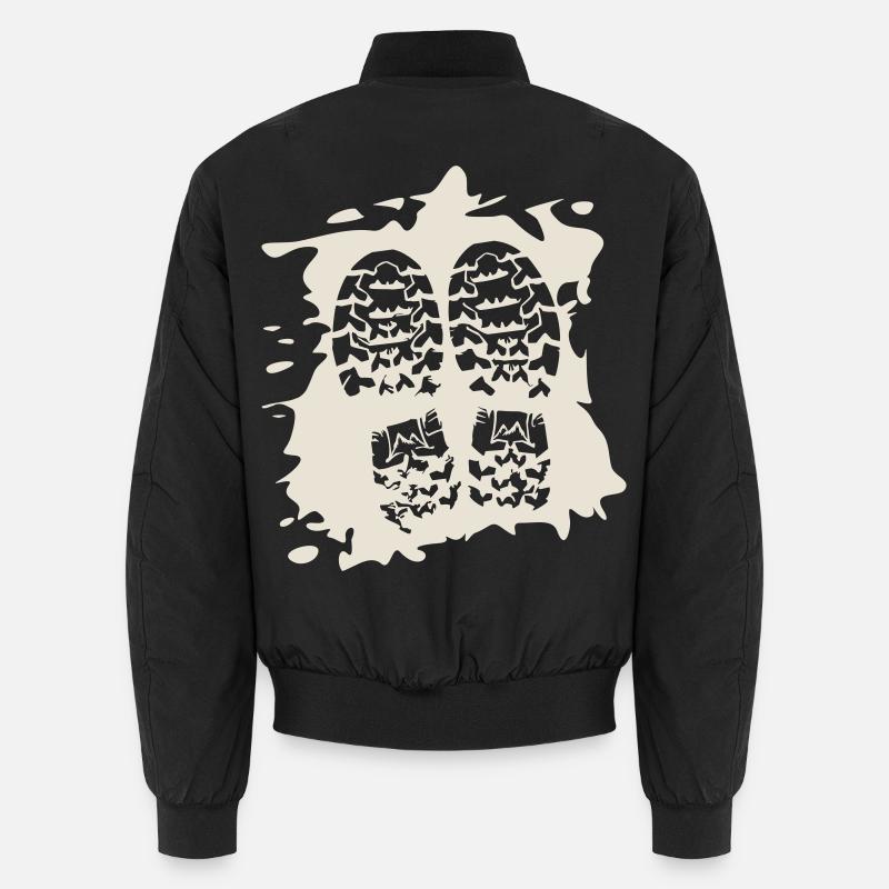 Twin Trails - Empreintes de chaussures [Blanc] Bomber unisexe