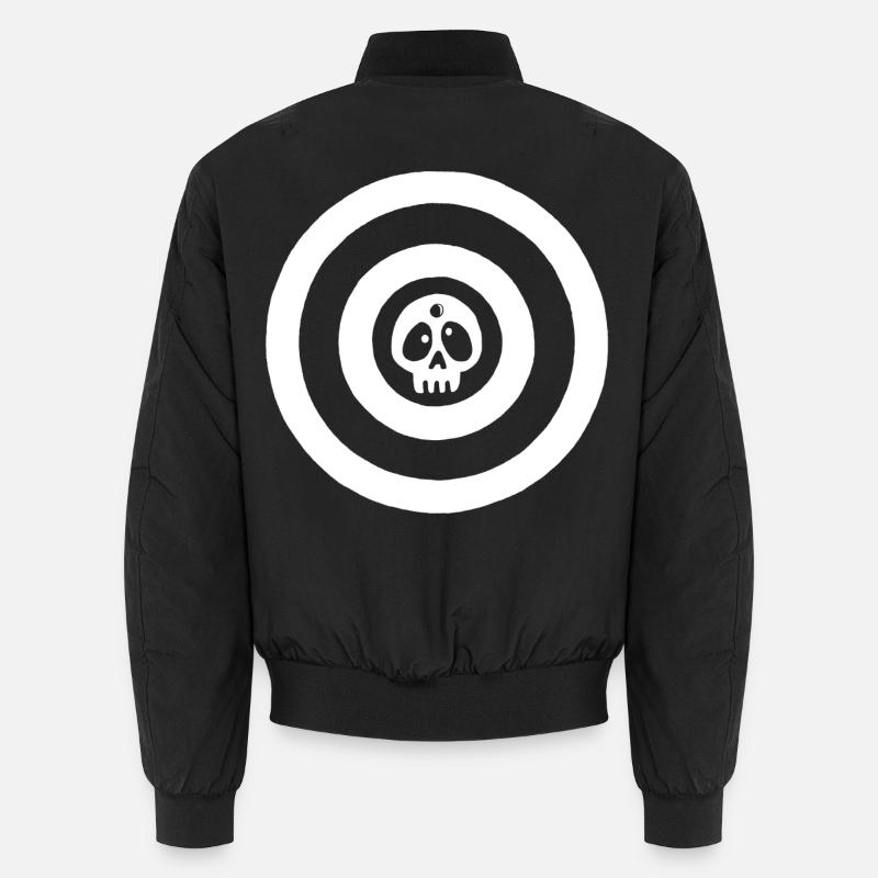 Weißer Zielschädel Unisex Bomberjacke