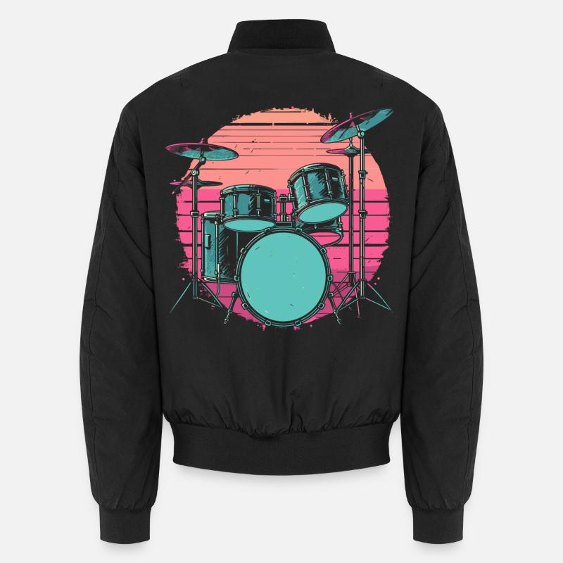 Drums Synthwave Unisex Bomber Jacket