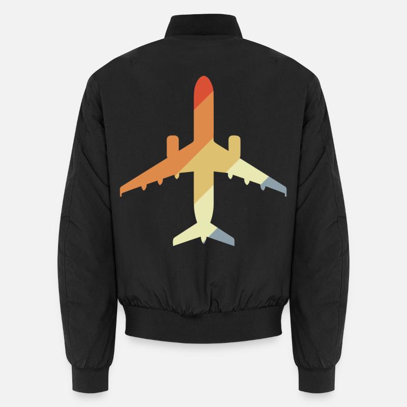 Airplane Retro - Unisex Bomber Jacket - black