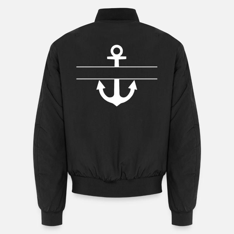 Maritime Anker Design zu selbst Gestalten Unisex Bomberjacke