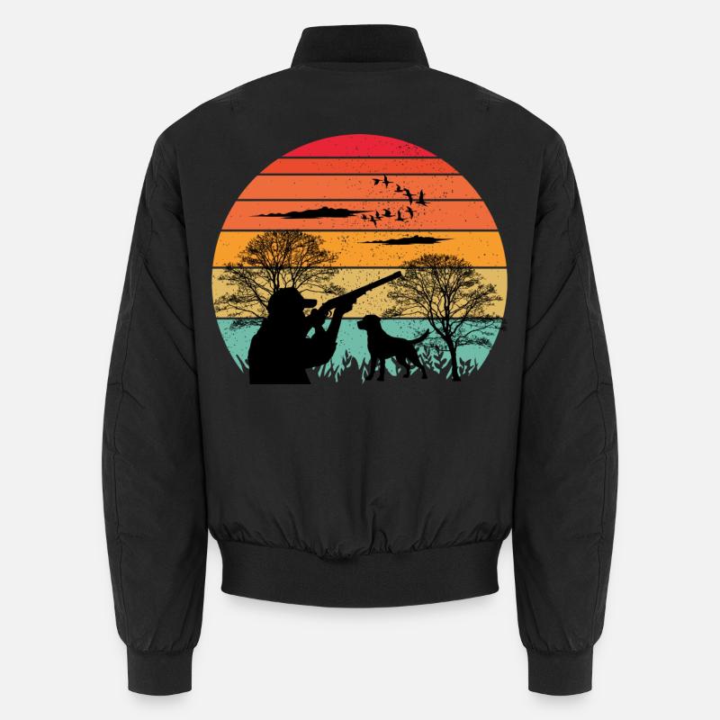 Hunt Ready - Hunting Apparel Retro Design Unisex Bomberjacke