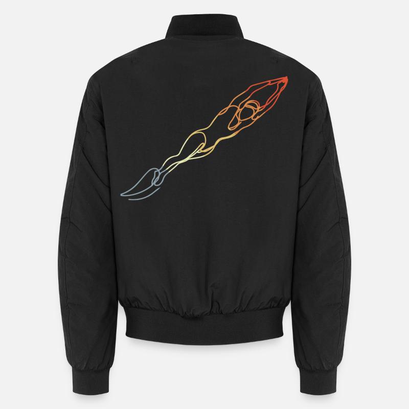 Swimming Retro Style - Unisex Bomber Jacket - black