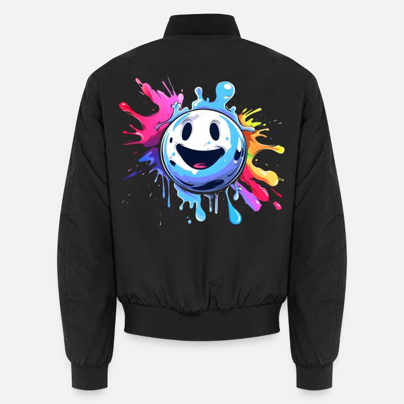 Cartoon Bowlingkugel - Unisex Bomberjacke - Schwarz