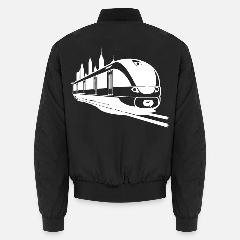 Eisenbahn - Unisex Bomberjacke - Schwarz