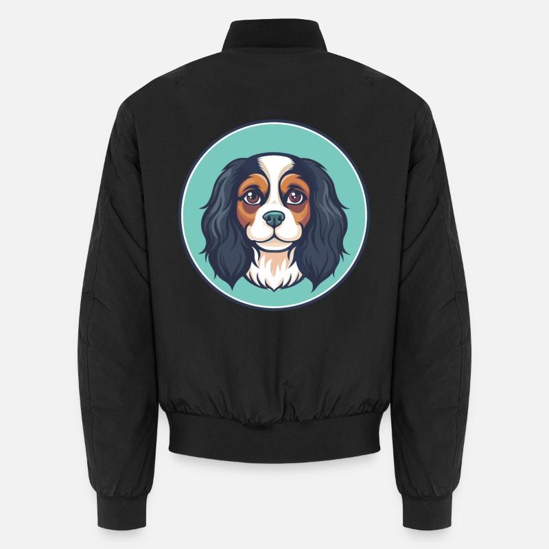 Cavalier King Charles Spaniel Chien Race Dessin animé Bomber unisexe