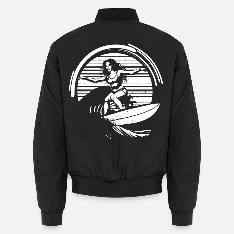 Surferin - Unisex Bomberjacke - Schwarz
