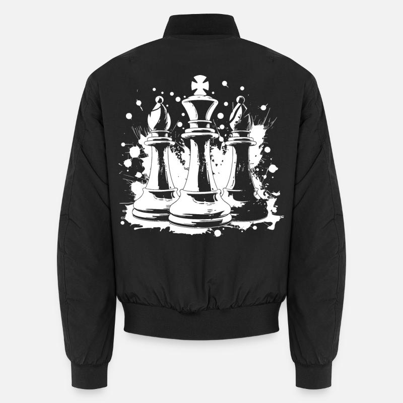 Schach Läufer und König Unisex Bomberjacke
