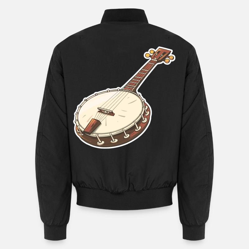 Banjo Graphics - Unisex Bomber Jacket - black