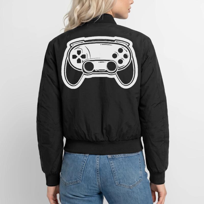 Videospiel Controller Zeichnung Unisex Bomberjacke