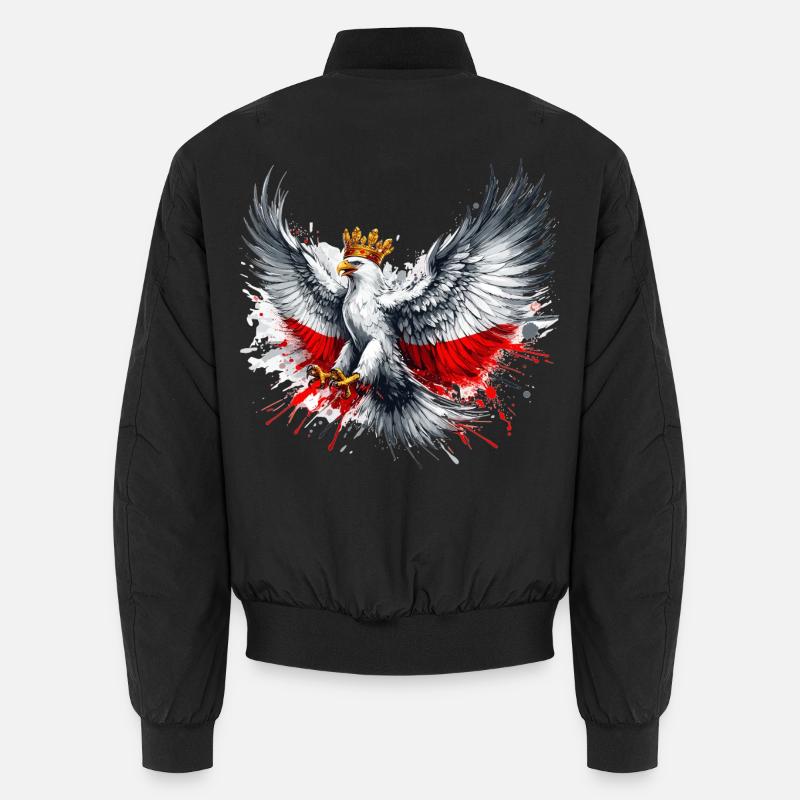 Poland Polska Polish Red White Eagle Crown Gift Unisex Bomber Jacket
