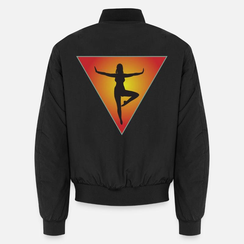 Silhouette Dreieck - Unisex Bomberjacke - Schwarz