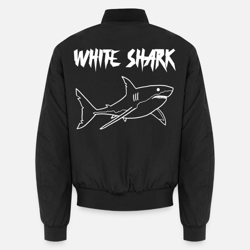 White Shark - Unisex Bomber Jacket - black