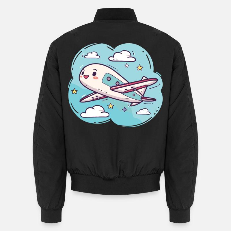 Look de bande dessinée d’avion - Bomber unisexe - noir