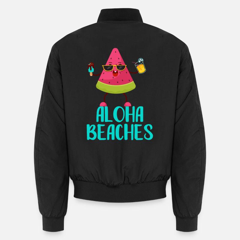 Coole Wassermelone Aloha Beaches Strand Urlaub Unisex Bomberjacke