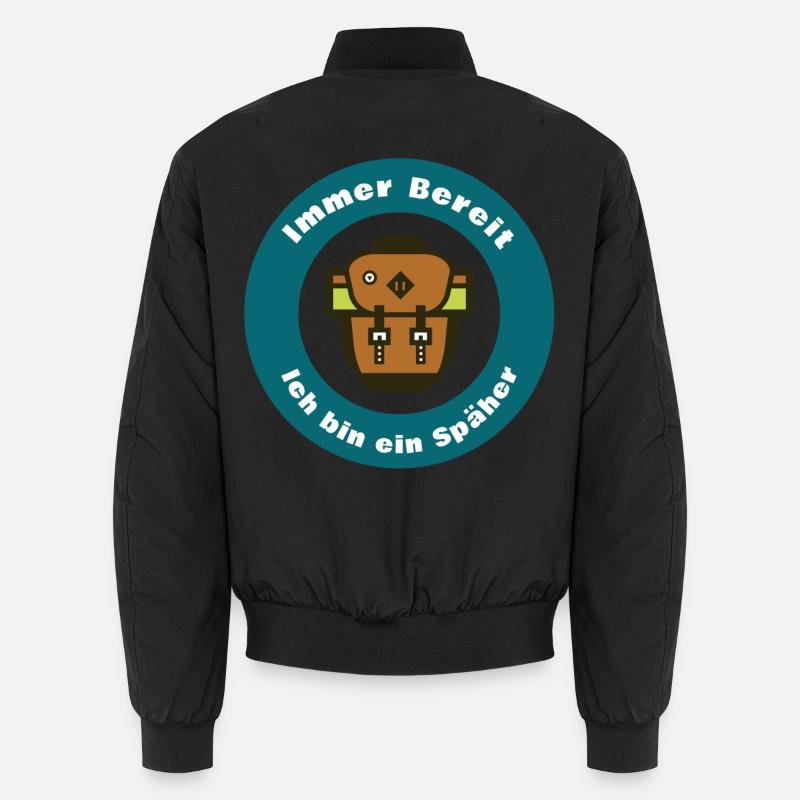 Immer bereit – ich bin ein Scout - Unisex Bomberjacke - Schwarz