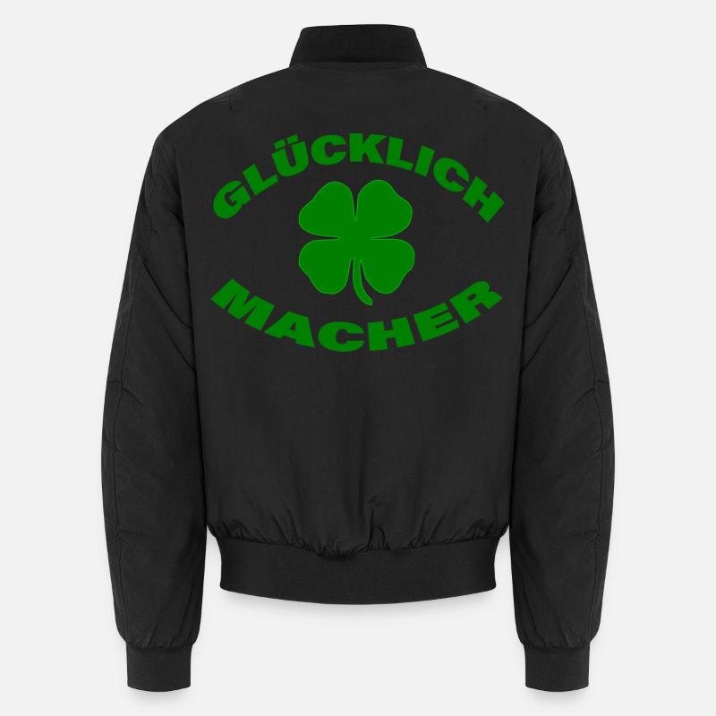 GLÜCKLICHMACHER - Unisex Bomberjacke - Schwarz