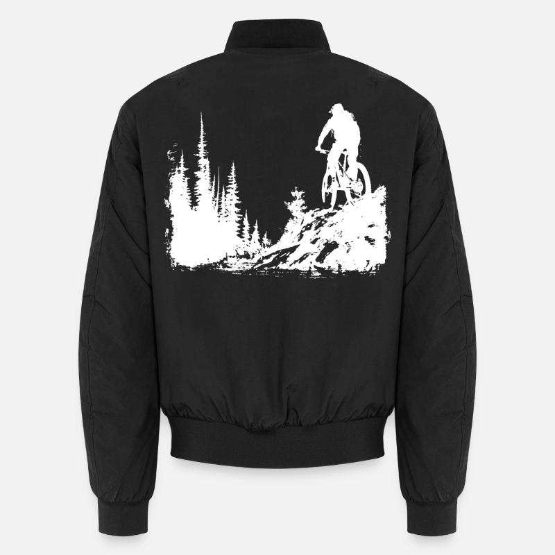 Mountain Biking Sketch Unisex Bomber Jacket
