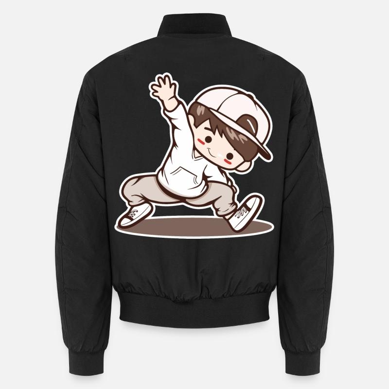 Petit garçon de breakdance - Bomber unisexe - noir