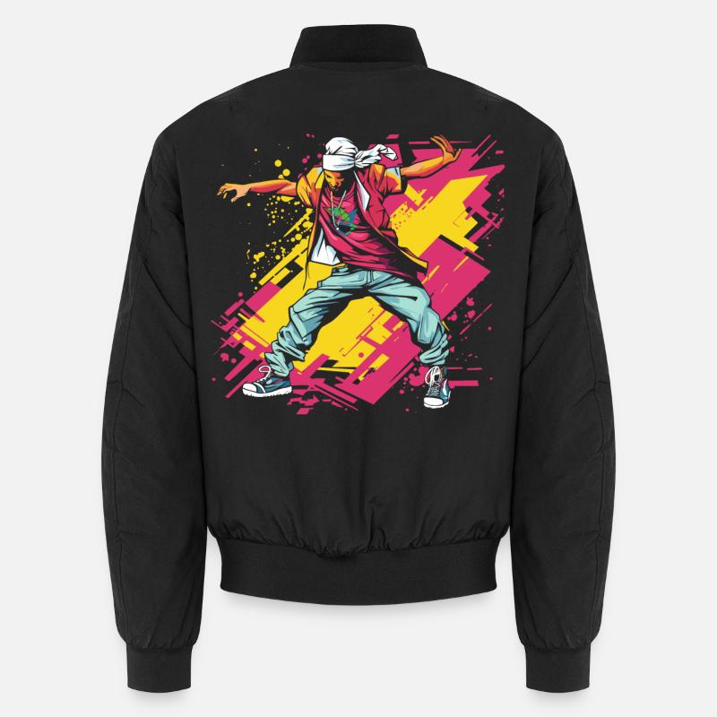 Breakdancer Graffiti - Unisex Bomberjacke - Schwarz