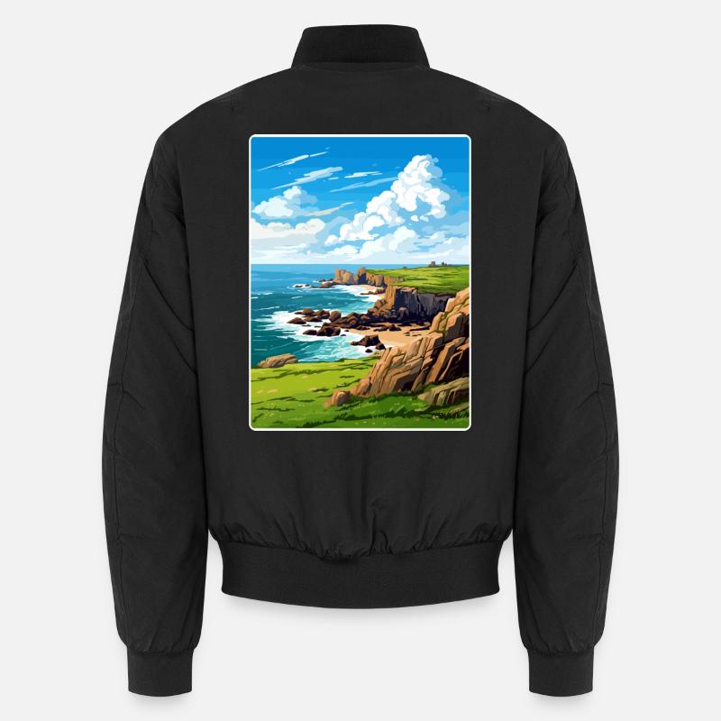 Lands End Cornwall England Reiseposter Souvenir Unisex Bomberjacke