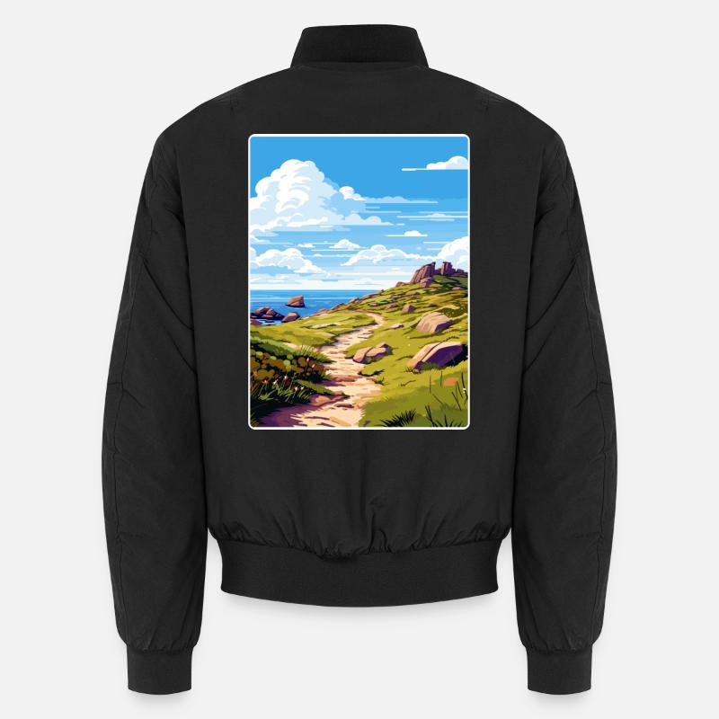 Lands End Cornwall England Reiseposter Souvenir Unisex Bomberjacke