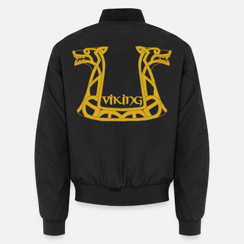 Wikinger Goldener Drache - Unisex Bomberjacke - Schwarz