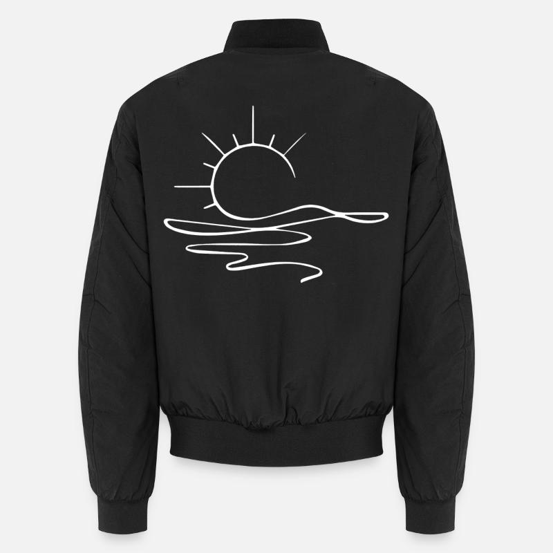 Esquisse du coucher de soleil (blanc) Bomber unisexe