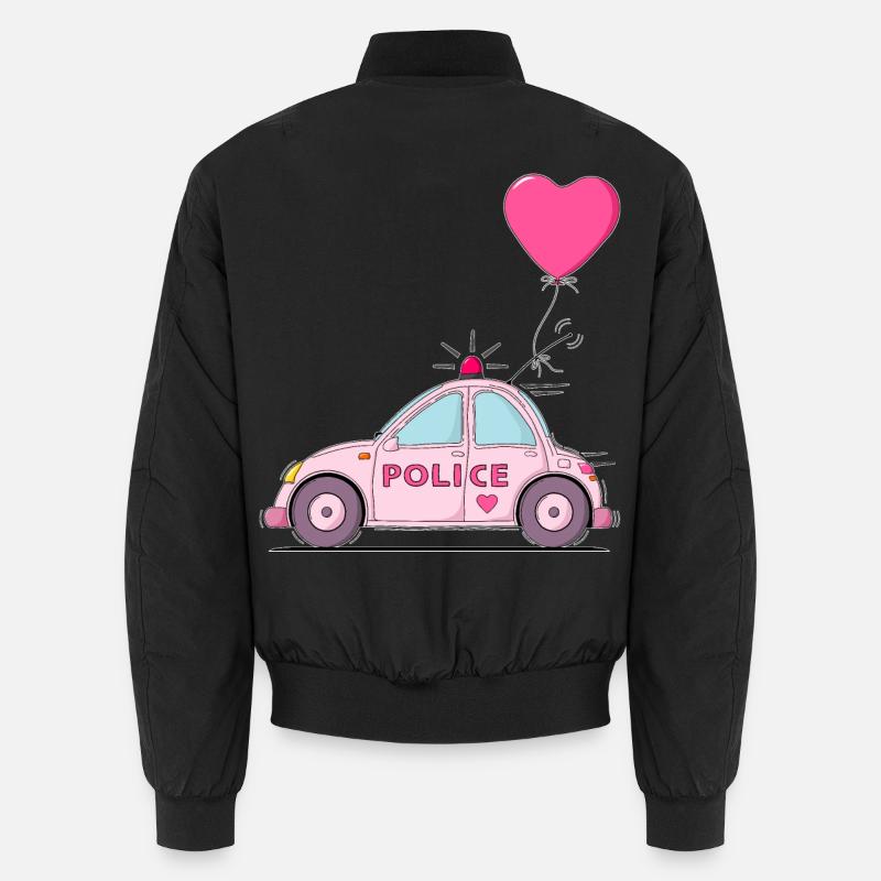 Police Heart Pink Unisex Bomber Jacket