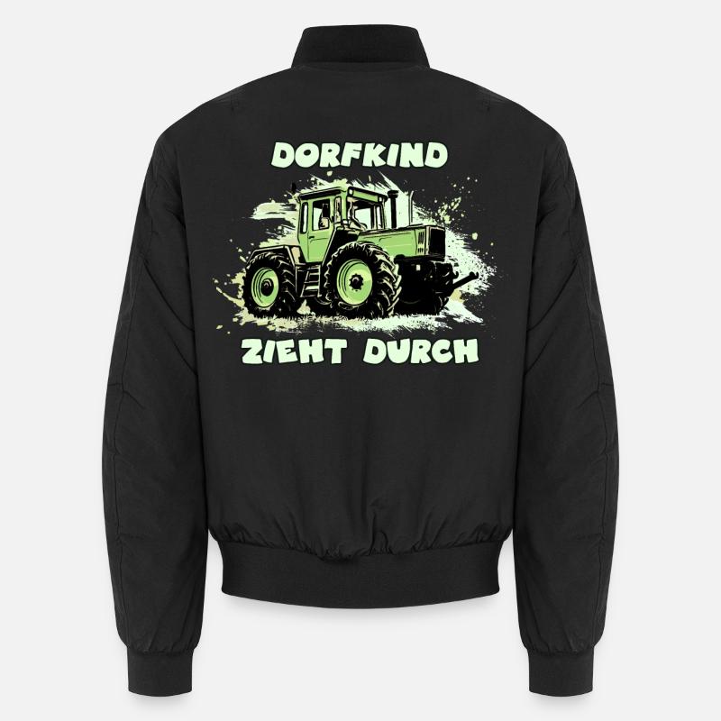 Dorfkind Zieht Durch - Unisex Bomberjacke - Schwarz