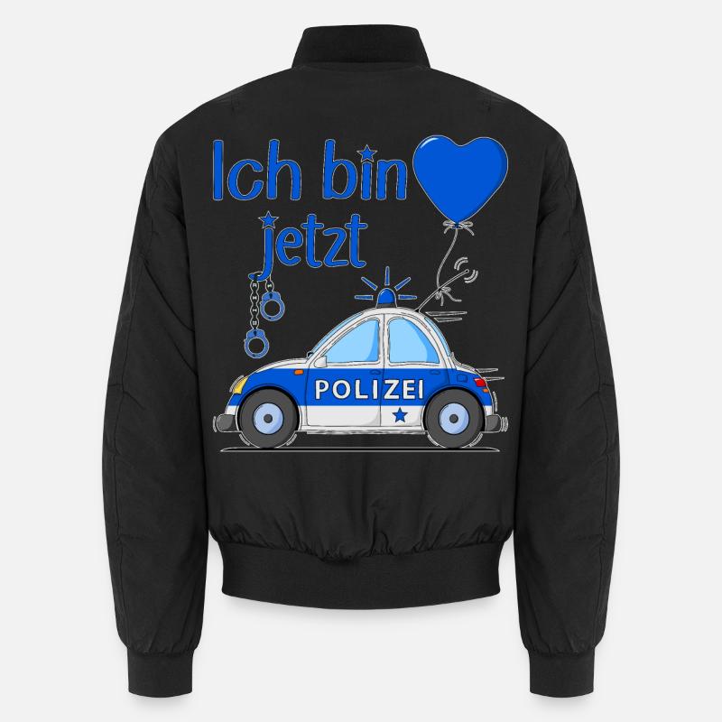 Polizeiauto Ich bin jetzt Geburtstag Unisex Bomberjacke