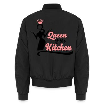 Cadeaux amusants pour les femmes qui aiment cuisiner - Bomber unisexe - noir - Dos - AI Model Male 185 light (185cm)