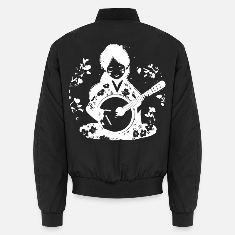 Banjo Player Drawing Unisex Bomber Jacket