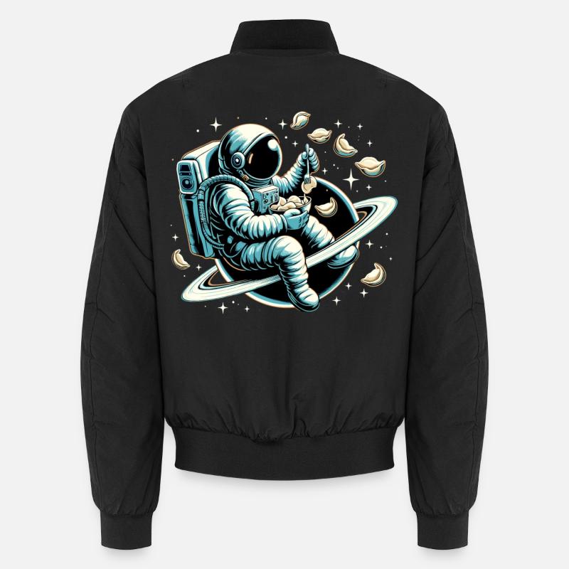 Wareniki Astronaut lecker Geschenk - Unisex Bomberjacke - Schwarz