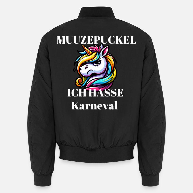 Karneval Unicorn: Ich hasse Karneval Unisex Bomberjacke