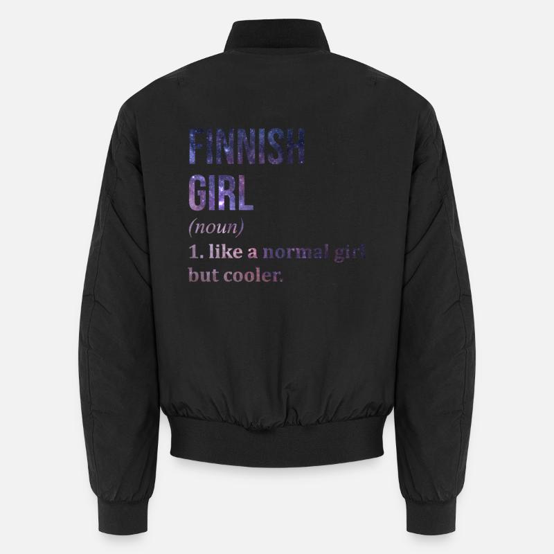 Finnland - Unisex Bomberjacke - Schwarz