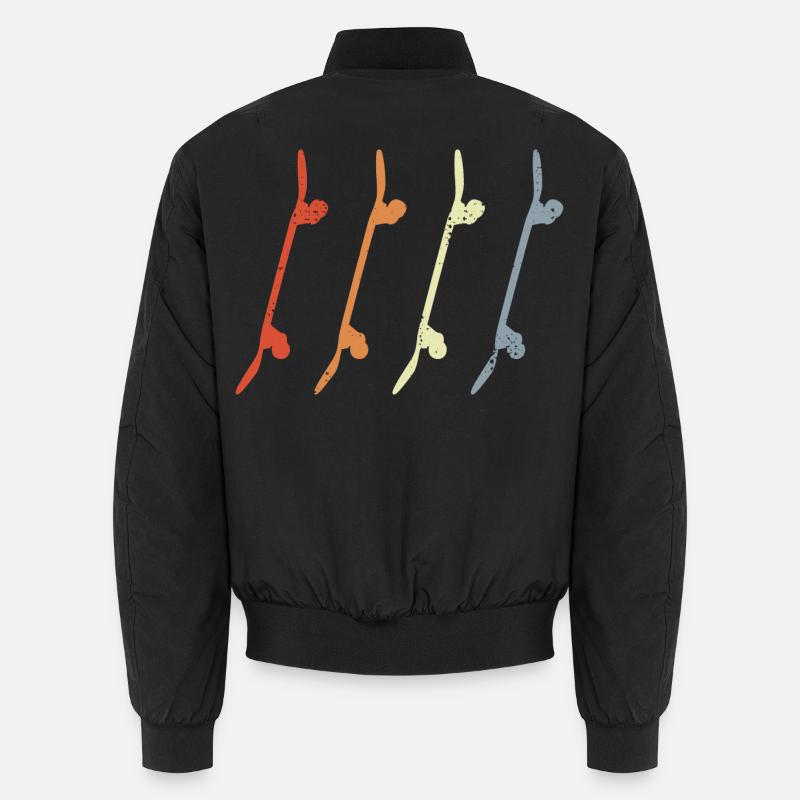 Skateboards Retro Look Unisex Bomberjacke