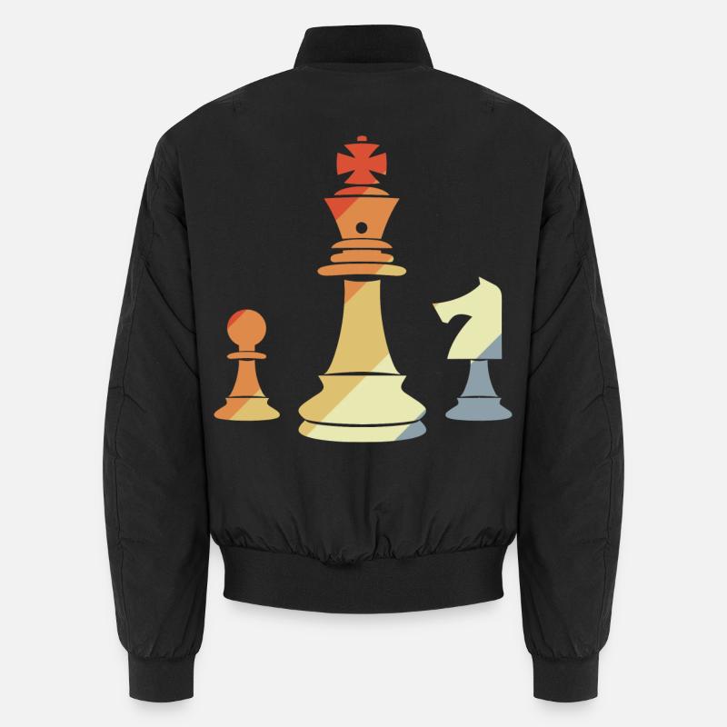 Vintage Chess Pieces Unisex Bomber Jacket