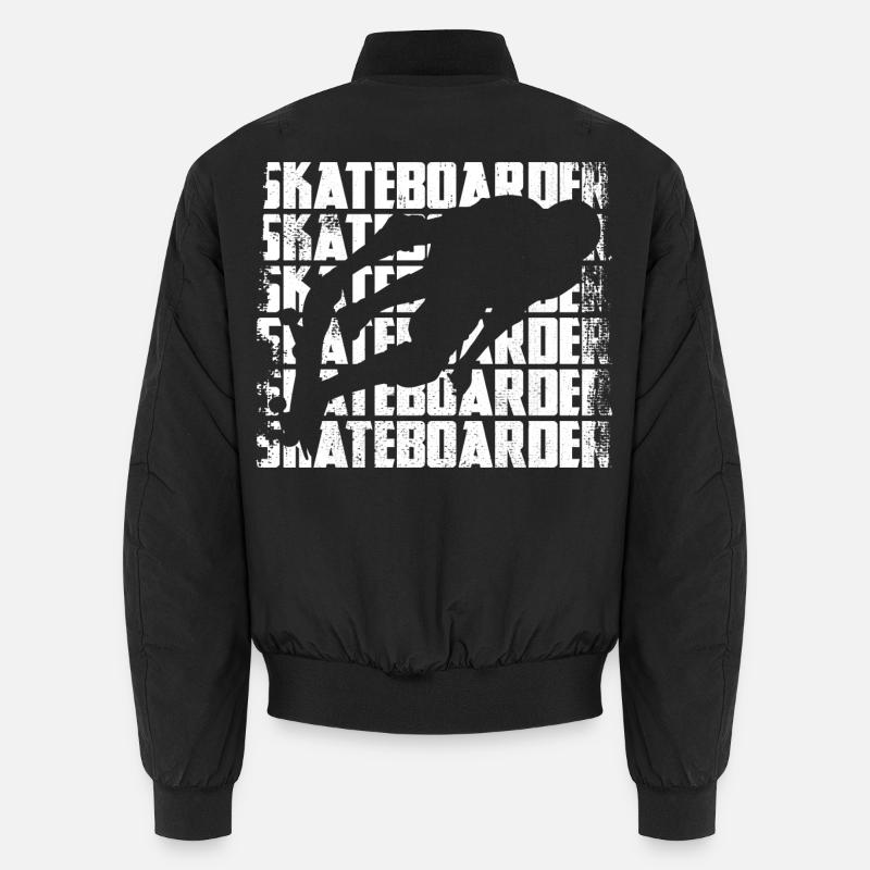 Funny Skateboarder - Unisex Bomber Jacket - black