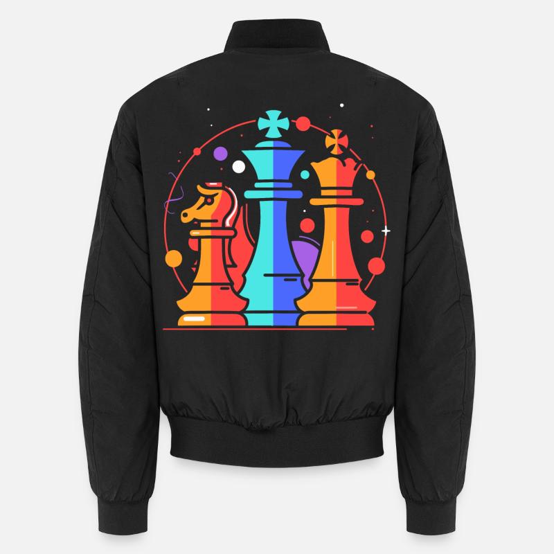 Pièces d’échecs Dessin animé Bomber unisexe