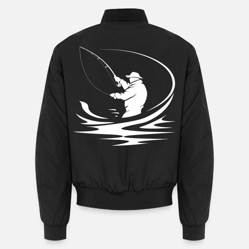 Dessin de pêcheur Bomber unisexe